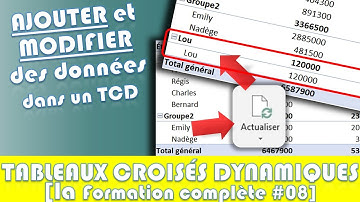 #08 TCD avancés : Comment modifier ou ajouter des données dans un TCD [FORMATION EXCEL TCD]