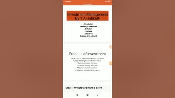 class5: Investment Management Bcom 2nd sem process of investment by T A Hulikatti