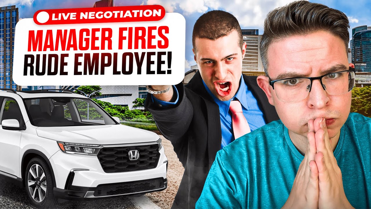 Rude SALESPERSON GETS FIRED?!?! (Live Car Negotiation)