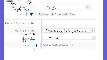 8th Grade Math IXL W 13 Solve equations complete the solution