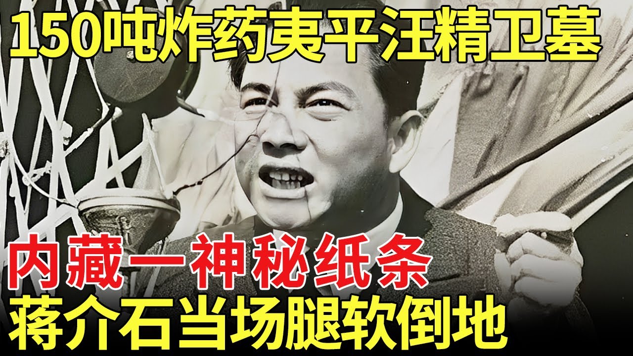 150吨炸药轰开汪精卫墓，尸体内藏神秘纸条，蒋介石看完当场瘫软倒地 【历史档案】