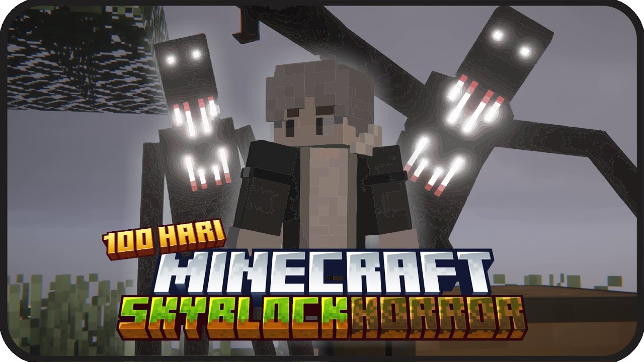 100 Hari Minecraft SKYBLOCK ANGKER ! - Bertahan hidup di Skyblock Horror !