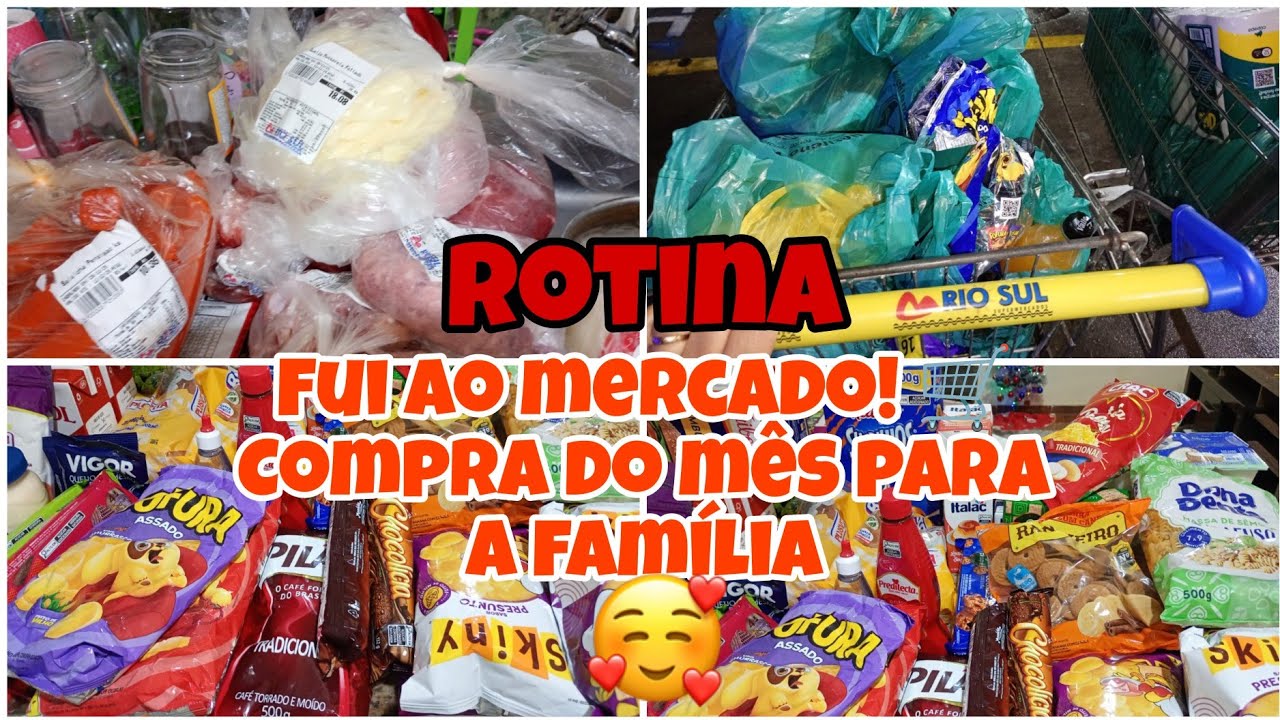  ROTINA COMPRA DO MÊS: Abastecendo a despensa e geladeira 🧊