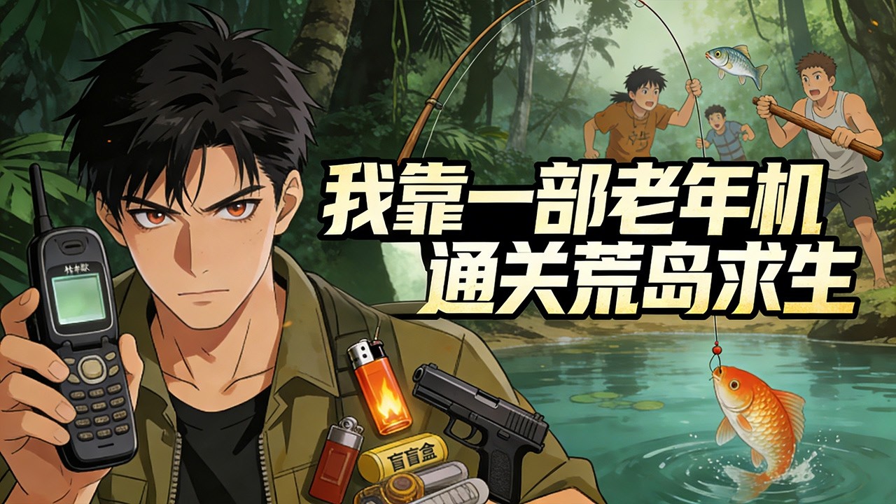 【全集】荒島求生只給小靈通？沒想到它綁定無限超市，黃金一投，神器物資全到手！#anime#動態漫