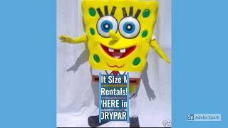 Spongebob Birthday Party Costume Character Entertainers | Rent Spongebob Adult Sized Mascot Costume