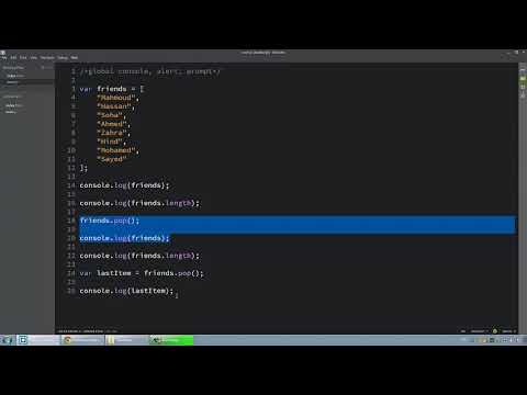 30 Learn JavaScript In Arabic  #30 Array Remove Items