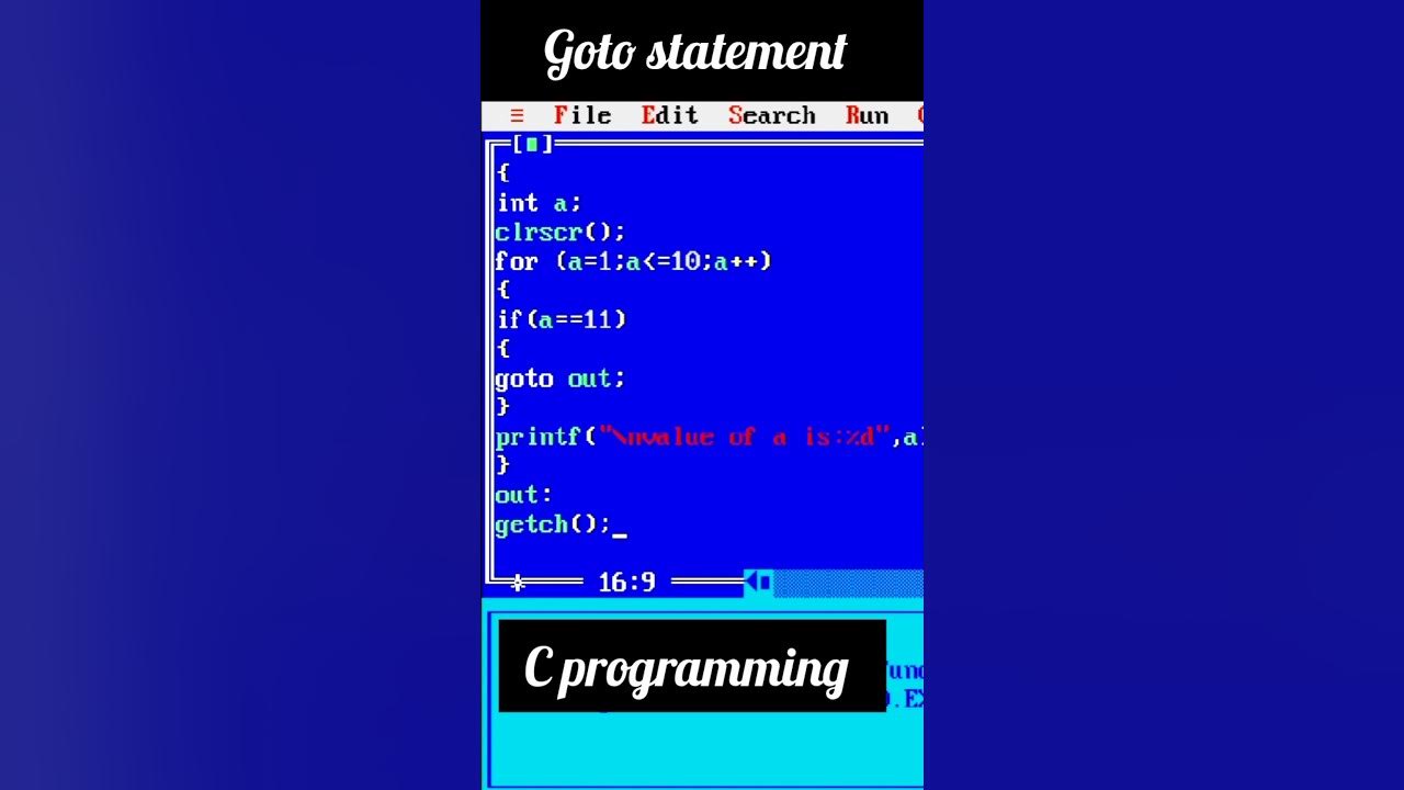 goto statement in c programming #shorts #india - YouTube
