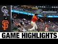 Rockies vs. Giants Game Highlights (8/13/21) | MLB Highlights