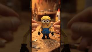 Juice Carton to Minion Bob! 🍌 Amazing Recycled Papercraft #shorts #miniature #minions