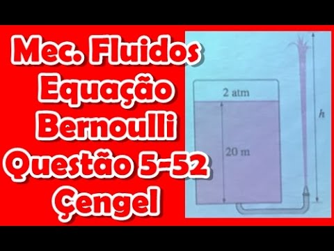 [Mecânica dos Fluidos]Questão 5-52 Çengel - Equação de Bernoulli