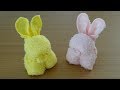 Towel Bunny with Teeth 　おしぼりアート「前歯のあるウサギ」