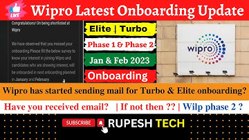 Wipro onboarding update | Turbo, Elite & Wilp | Jan & Feb 2023 Onboarding confirm??🤔| No PJP 👍🔥