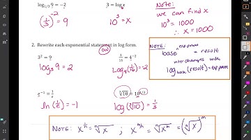 4.3 part 2 Intro to Logarithmic Functions   Math 141