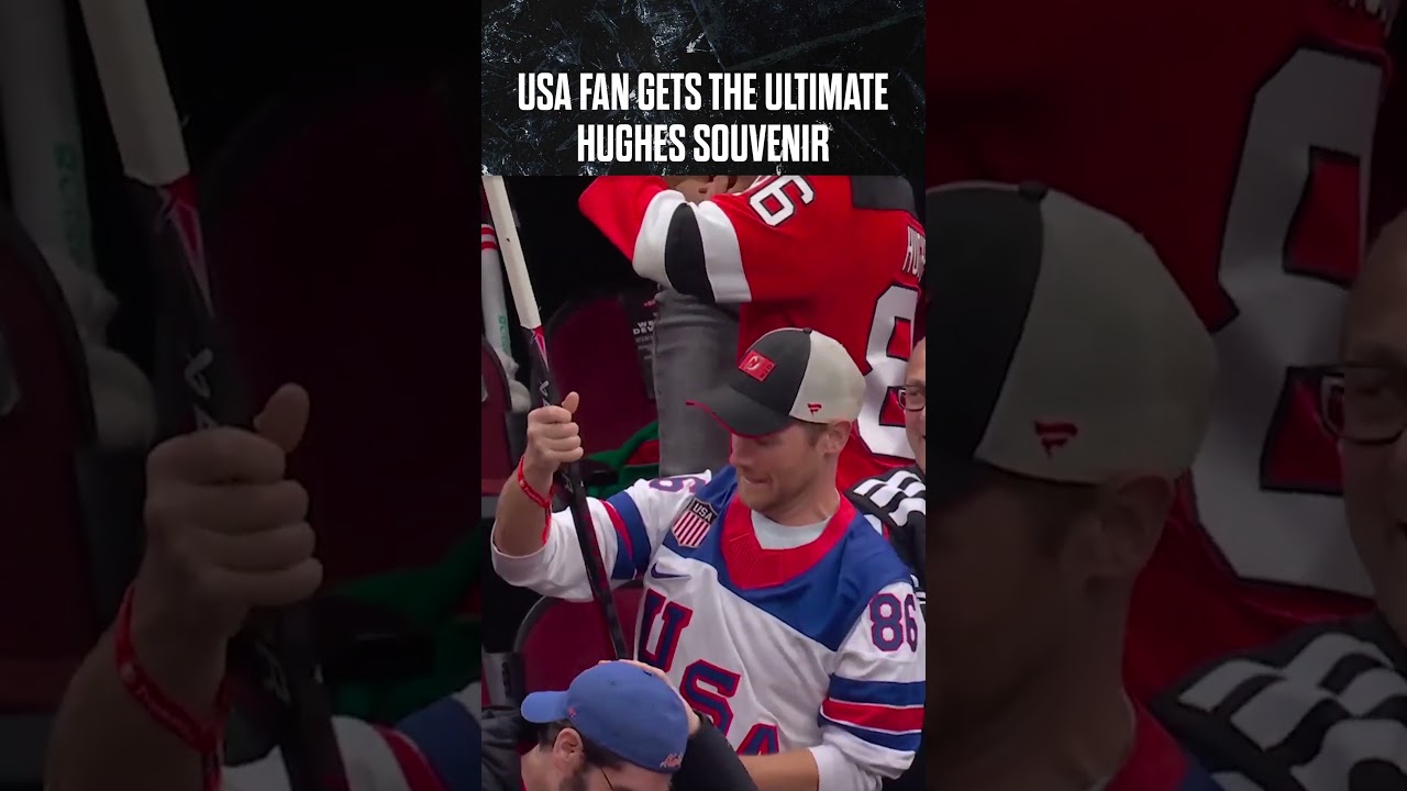 Jack Hughes OT Stick Found the Right Fan 🇺🇸🤯