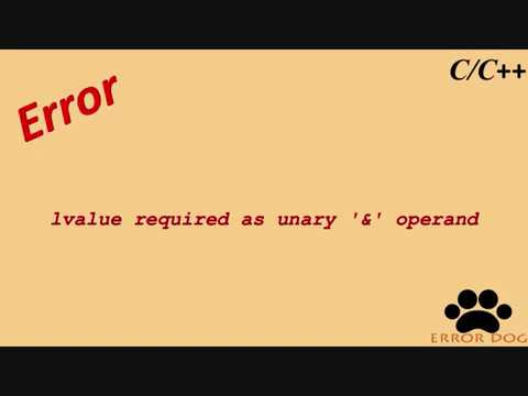lvalue required as unary '&' operand - YouTube Lvalue Required As Unary '&' Operand - Youtube