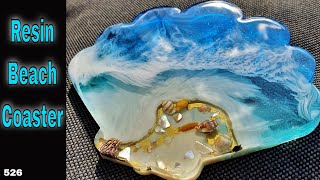 Resin Beach Coaster Tutorial with Abalone Shells