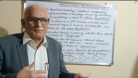 Agricultural Meteorology 7   JRF/SRF/NET/Other Exams   BITS