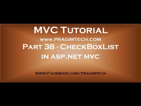 Part 38   CheckBoxList in asp net mvc