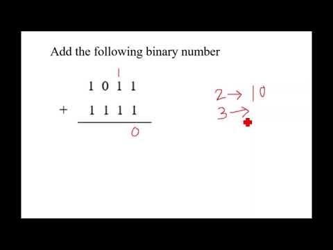 Binary addition of 4 bit binary numbers - YouTube