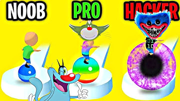NOOB vs PRO vs HACKER | In STACK RIDER | With OGGY And JACK  | VICKY INDIAN GAMER
