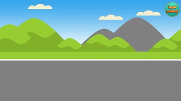 animated cartoon background loop highway scene