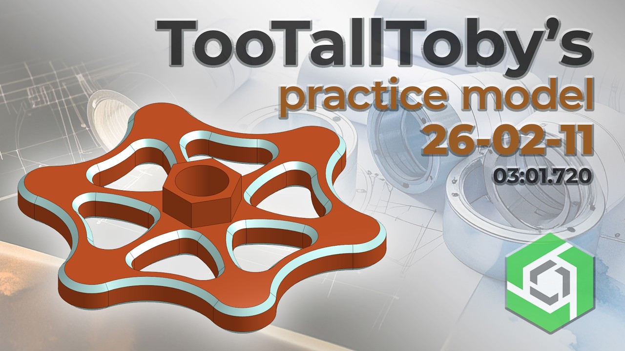 Onshape Speedmodeling Too Tall Toby Practice Model 26-02-11