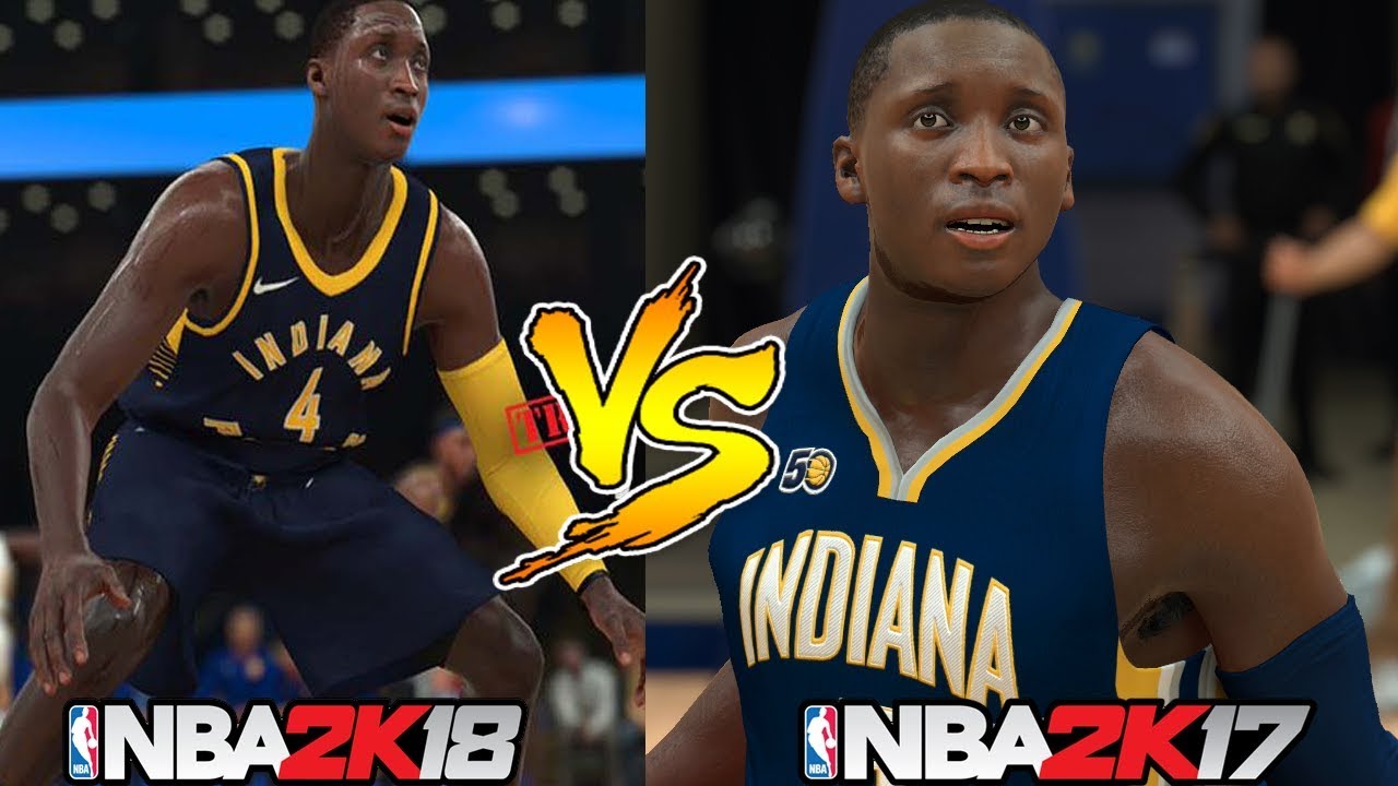 NBA 2K18 VS NBA 2K17 Victor Oladipo ⋆NBA2K18⋆ 🔥⛹️🏀🎮 YouTube