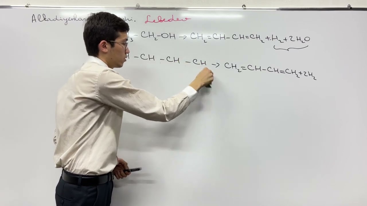 Alkadiyenlarning olinishi (Lebedev reaksiyasi, degidrogenlash) | Organik kimyo 2.0