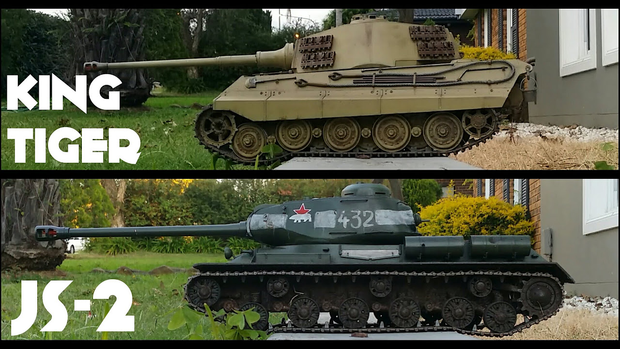 Tamiya King Tiger & JS2 1/16 RC Tanks - YouTube