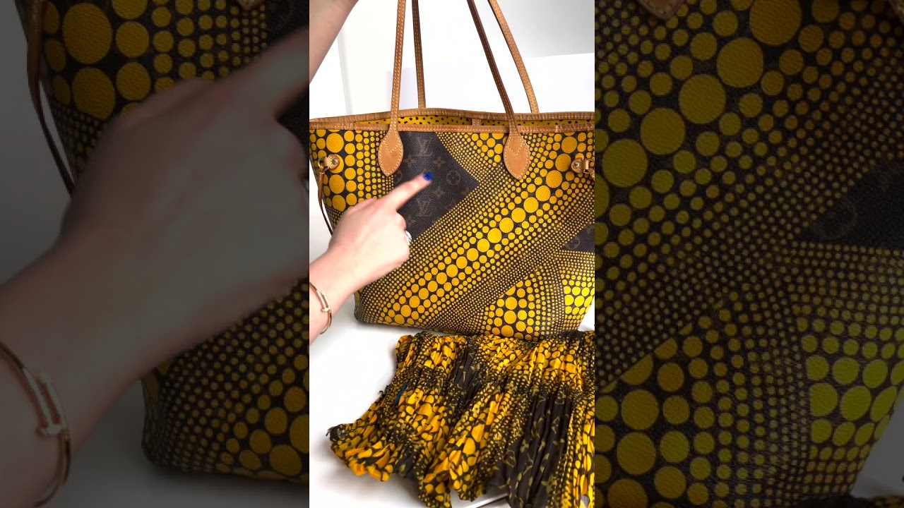 Louis Vuitton Yayoi Kusama Neverfull limited edition yellow tote bag  handbag