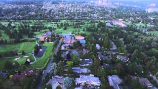 Sunset flight over Lake Washington Phantom 3 Pro drone 2015-05-28