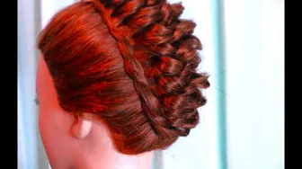 hairstyle with rose petal braid
