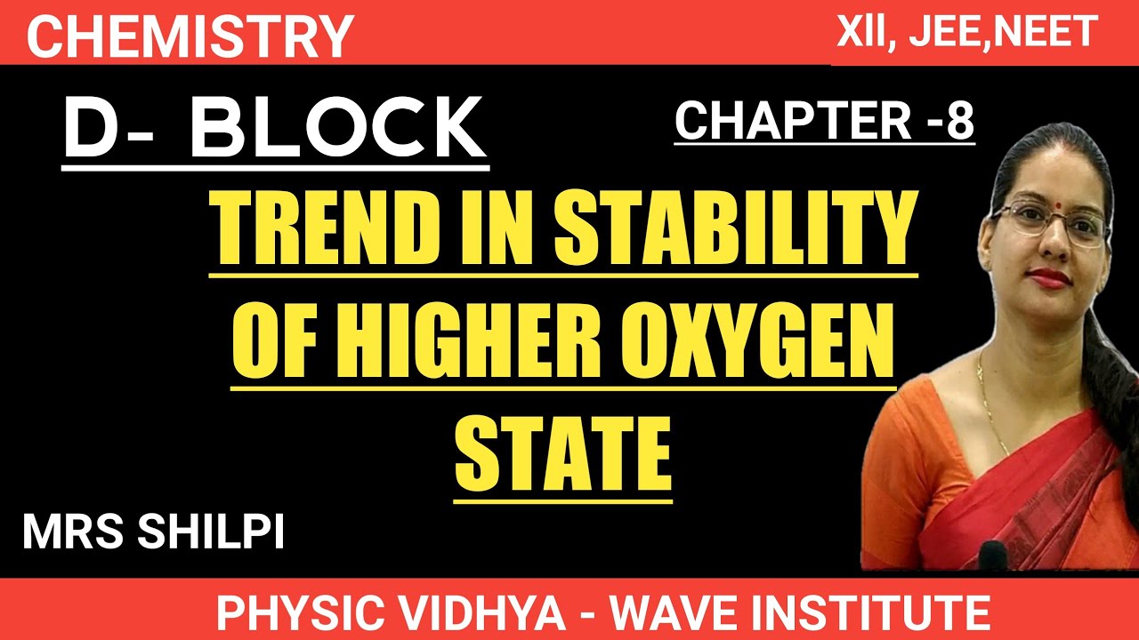 8.9 Xll TREND IN STABILITY OF HIGHER OXYGEN STATE || D- BLOCK|| Mrs shilpi