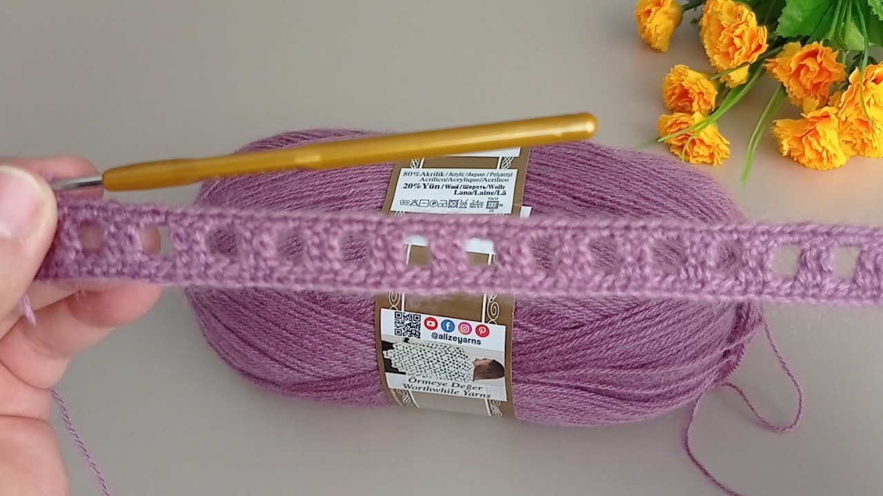 Sadece 2 sıra! çok basit model Tığ işi yelek etol şal kol yaka kesimi✔️Crochet stitch Стежок крючком