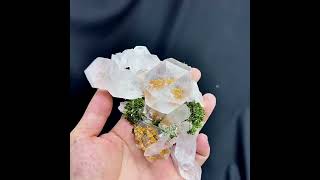 Video preview: Transparent Garden Quartz with Epidote — Sichuan · 16 cm | Natural Mineral Specimen