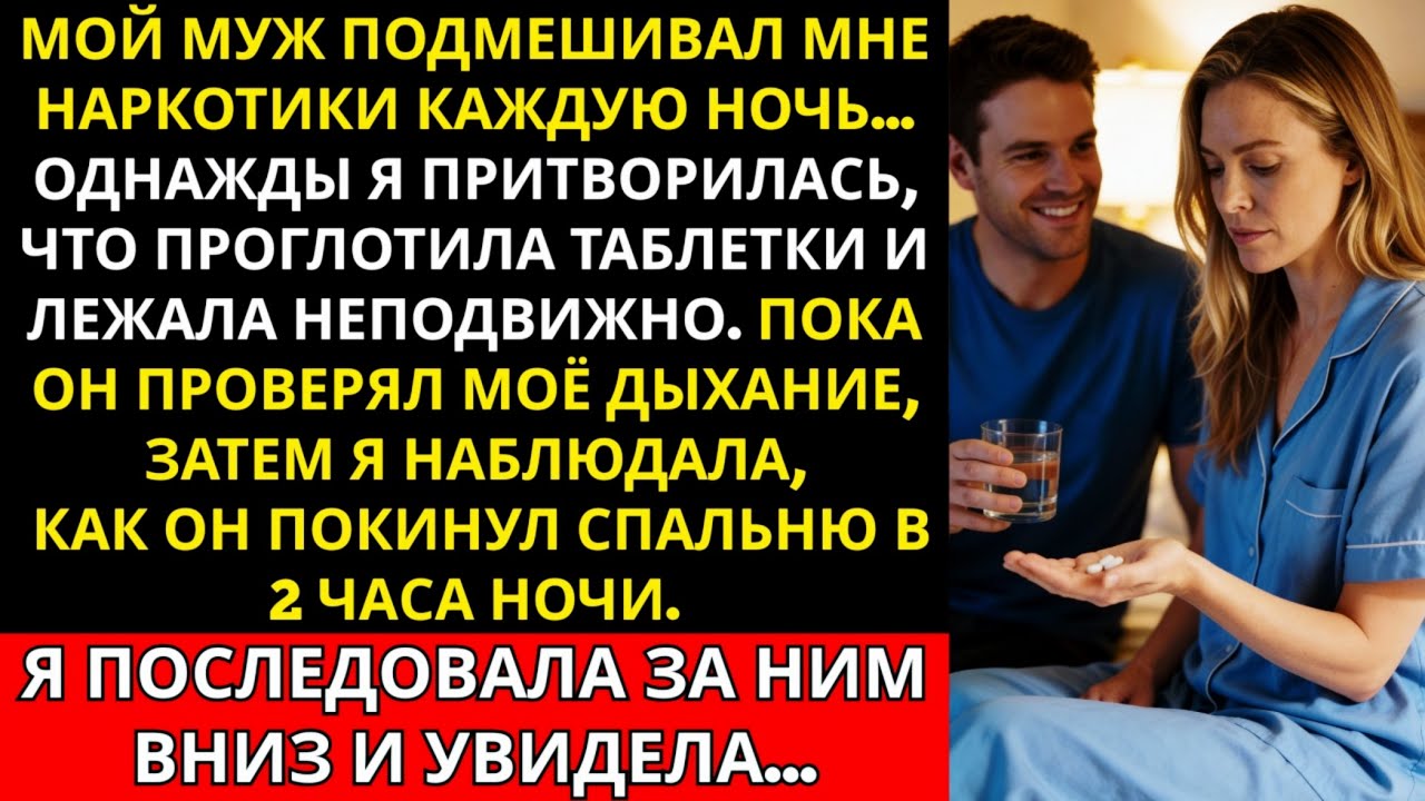 Мой муж подмешивал мне наркотики каждую ночь. Однажды я притворилась, что проглотила таблетки и....