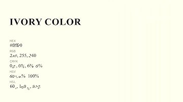 What color is Ivory ? #fffff0 hex color - White color - Warm color fffff0