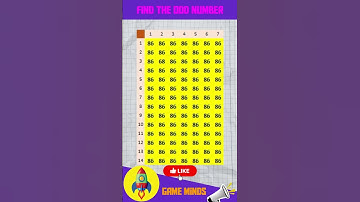 Only 1% can find the odd number in time! ⏳🤯 #BrainChallenge #FindTheOddOne #NumberGame