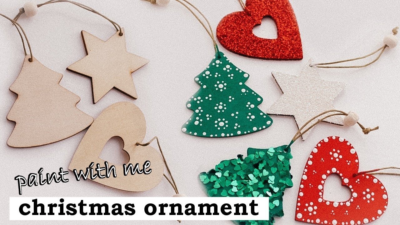 DIY Painted Glitter Ornaments - Step by Step glitter ornament