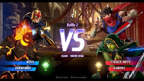 Nova and Dormammu vs Gamora and Strider Hiryu - MARVEL VS. CAPCOM: INFINITE