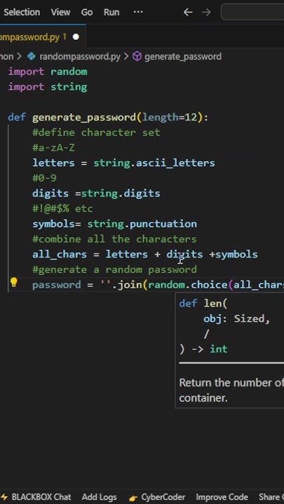python random password generator | beginner project tutorial - YouTube