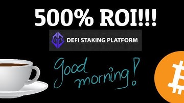 500% ROI with Defi Staking Program now on the CryptoCoffee Morning show!