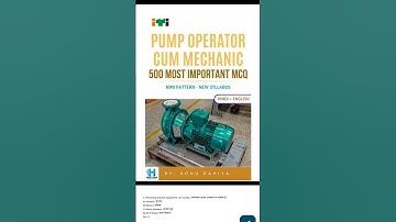 Pump Operator cum Mechanic MCQ Book (Bharatskills & NIMI Question Bank PDF for ITI Exam Paper)