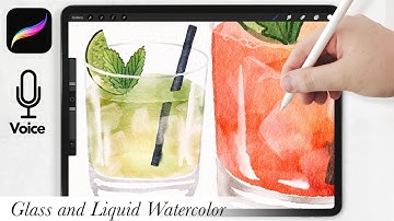 Watercolor Mojito // Watercolor Cocktail Tutorial // Procreate Watercolor Brushes