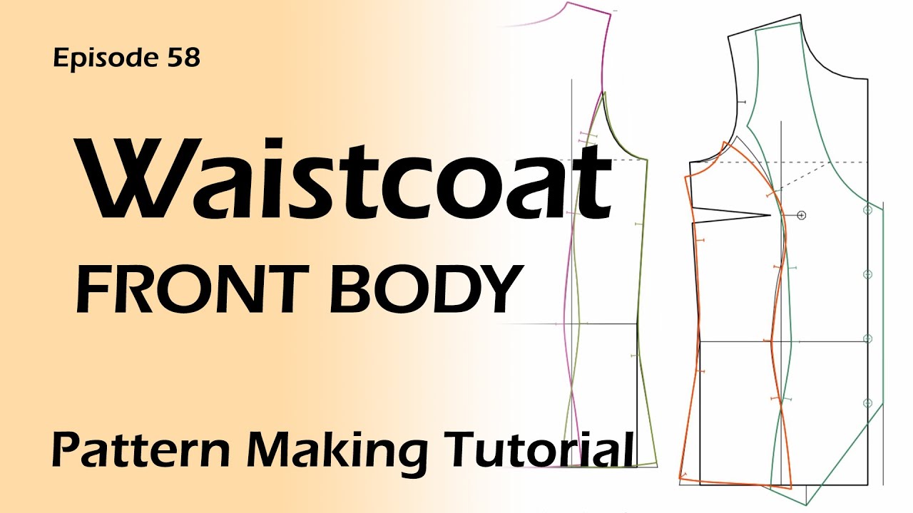 How to draft princess lines _ Waistcoat pattern making _ Front body ...