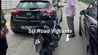 18dec2025 bartley road #JTE3470 malaysia motorcyclist lane split and damage camcar