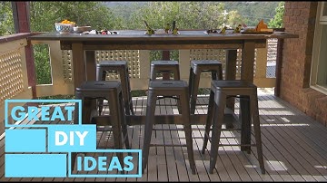 How to Make an Outdoor Bar Table Perfect for Entertaining | DIY | Great Home Ideas