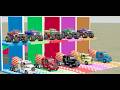 Garage with Colors - ALL MIXER TRUCK WITH DOUBLE FLATBED TRAILER TRUCK, MAN, VOLVO, MACK - FS22