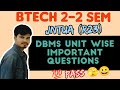 ||R23 DBMS UNITWISE IMPORTANTTOPICS||#jntua#dbms#importantquestions#btech#viral #trending#btmstudies