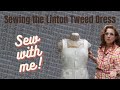 Sewing a lined sheath dress with linton tweed using an invisible side zipper